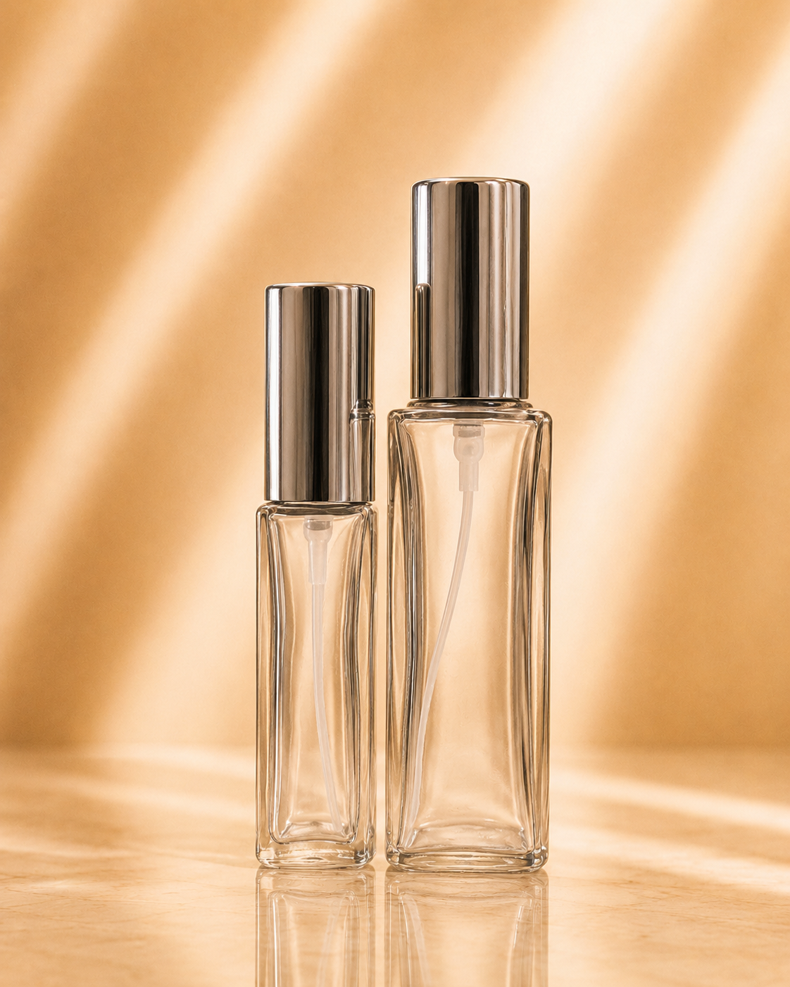 Maison Sillage Co. fragrance decant size comparison showing 10ml and 20ml travel bottles.