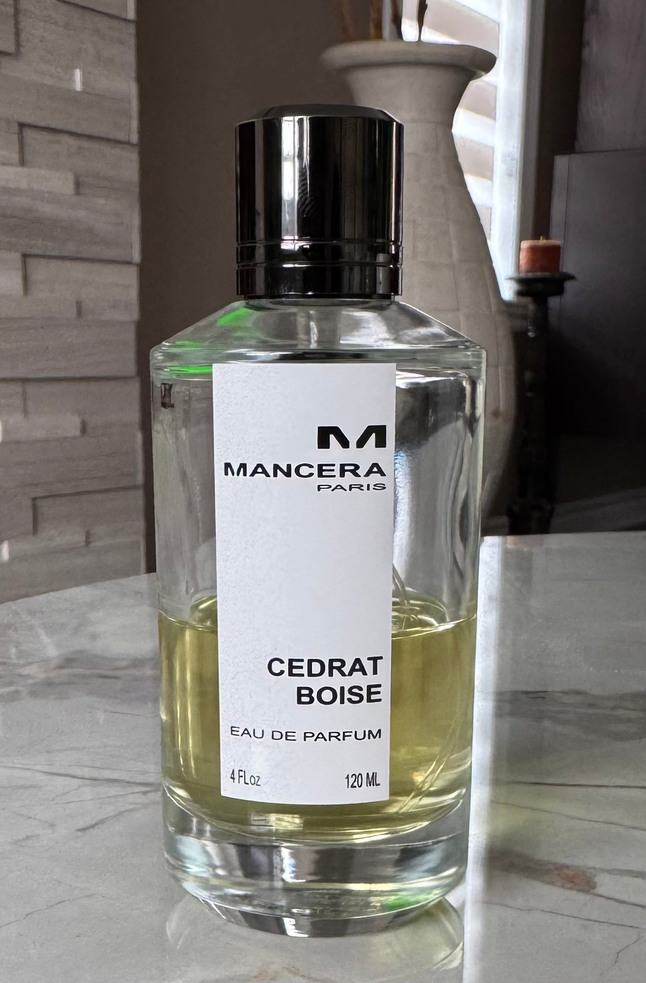 Mancera Cedrat Boise authentic fragrance, hand-decanted into a travel bottle