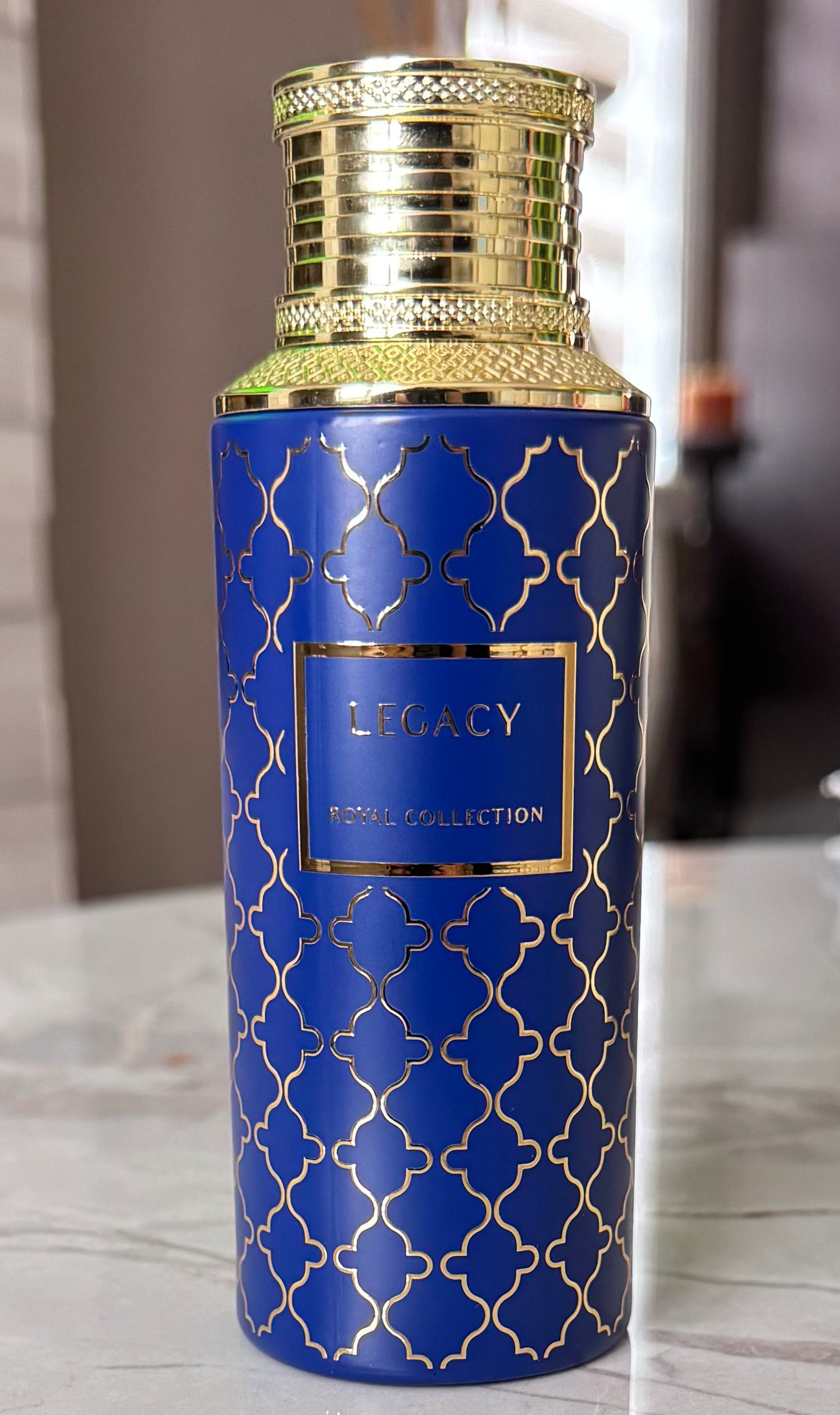 Maison Asrar Legacy authentic fragrance, hand-decanted into a travel bottle