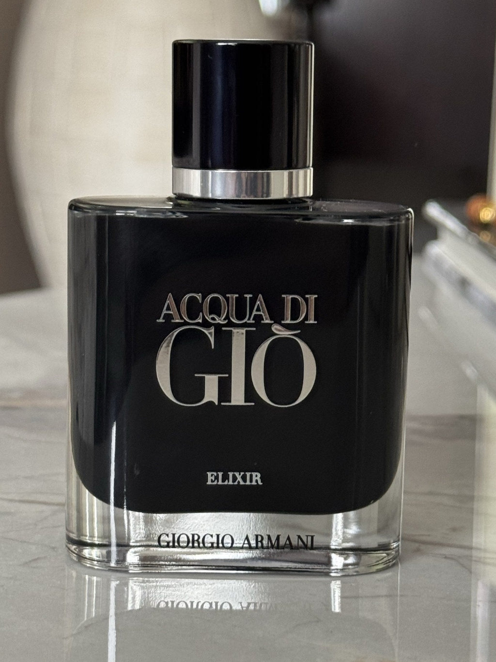 Giorgio Armani Acqua di Gio Elixir authentic bottle, decanted into 2ml and 10ml travel bottles by Maison Sillage Co.